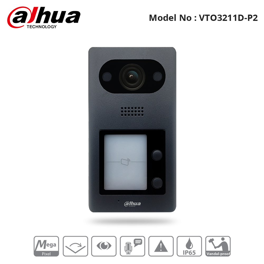 VTO3211D-P2 - Dahua 2 Button Villa Outdoor Station